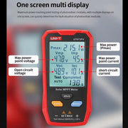 UNI-T UT673PV Misuratore MPPT per pannelli solari, tester di potenza massima, strumento di diagnostica e manutenzione.