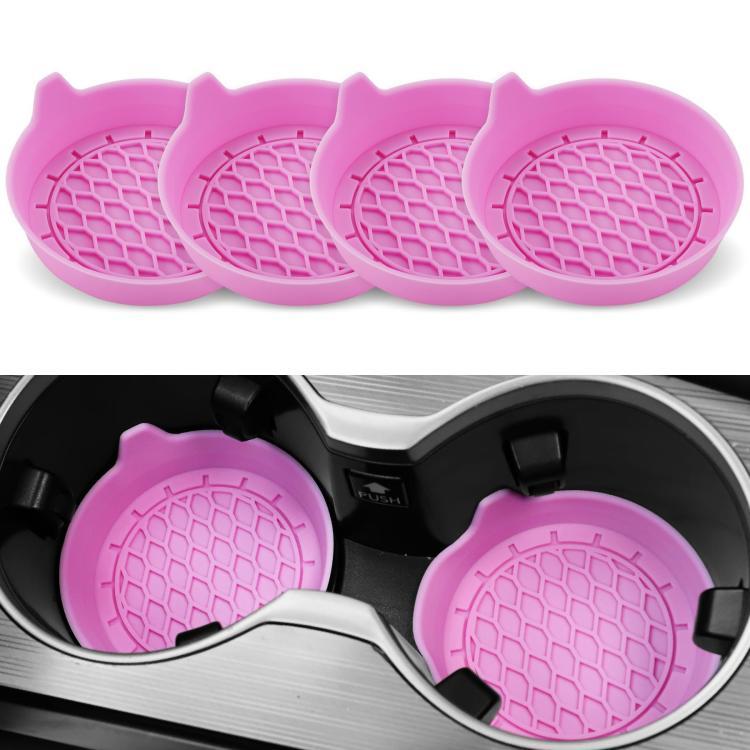 Set di 4 sottobicchieri per auto anti-cigolio e antiscivolo con maniglia