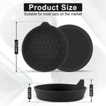 Set di 4 sottobicchieri per auto anti-cigolio e antiscivolo con maniglia