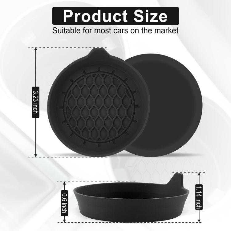 Set di 4 sottobicchieri per auto anti-cigolio e antiscivolo con maniglia
