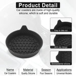 Set di 4 sottobicchieri per auto anti-cigolio e antiscivolo con maniglia