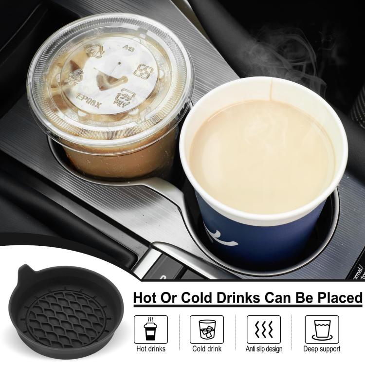 Set di 4 sottobicchieri per auto anti-cigolio e antiscivolo con maniglia