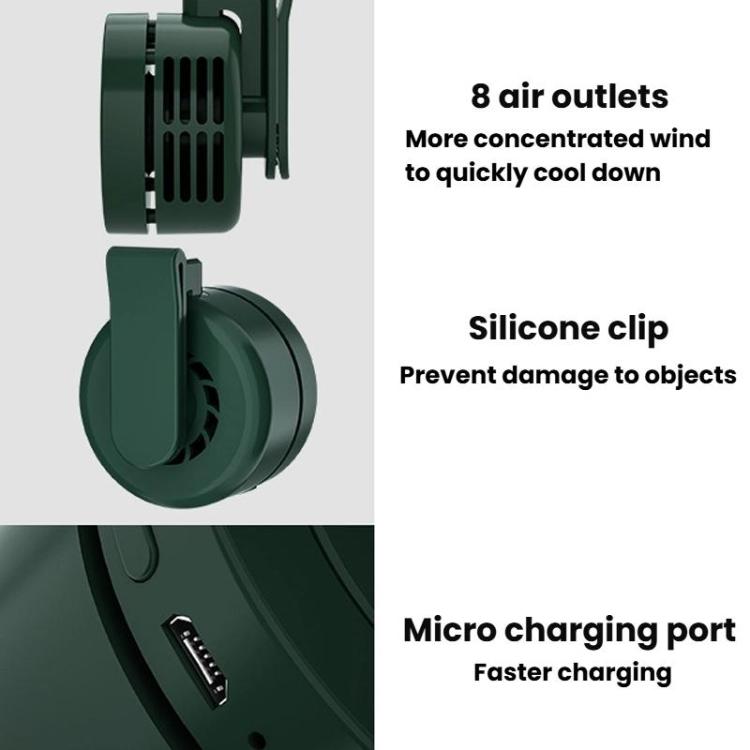 Ventilatore portatile USB F10 3 velocità con clip