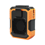 Ventilatore a clip ricaricabile da indossare in vita con 3 velocità e torcia a LED integrata, per un raffreddamento a mani libere ideale per lavori in cantiere, attività all'aperto ed escursionismo., F49 Orange, F49 Green