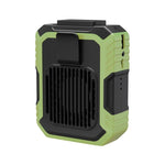 Ventilatore a clip ricaricabile da indossare in vita con 3 velocità e torcia a LED integrata, per un raffreddamento a mani libere ideale per lavori in cantiere, attività all'aperto ed escursionismo., F49 Orange, F49 Green
