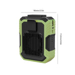 Ventilatore a clip ricaricabile da indossare in vita con 3 velocità e torcia a LED integrata, per un raffreddamento a mani libere ideale per lavori in cantiere, attività all'aperto ed escursionismo., F49 Orange, F49 Green