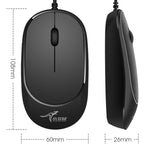 Little Kangaroo DS-919 Anti-Static Anti-Interference Wired Mouse Business Industrial Slim Mouse, PS2 Round Port, USB