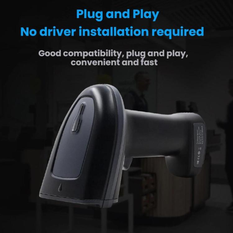 Long-range Wireless QR Code Barcode Scanner With Base, Single 2.4G, 2.4G + Bluetooth