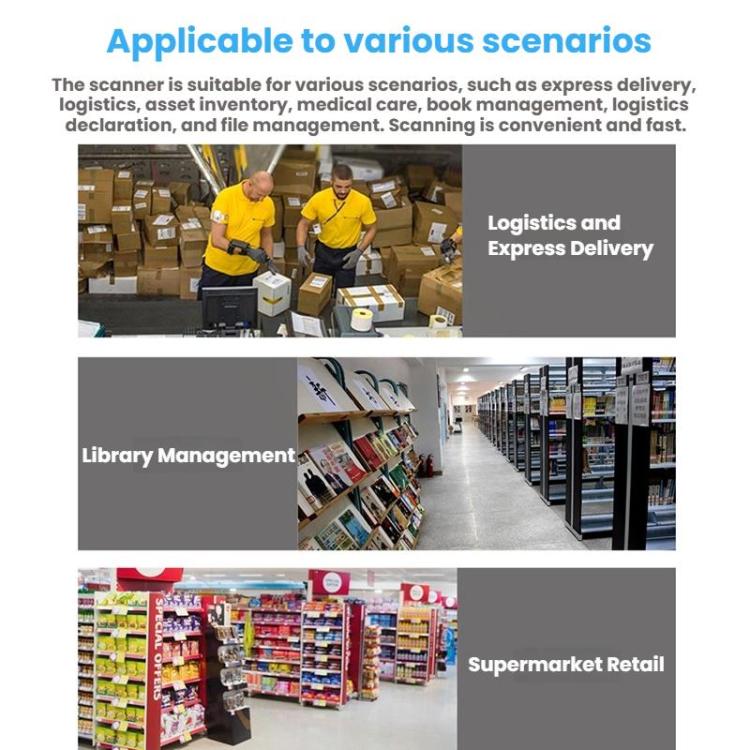 Long-range Wireless QR Code Barcode Scanner With Base, Single 2.4G, 2.4G + Bluetooth