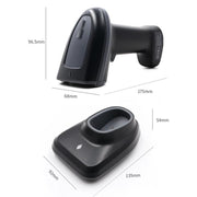 Scanner wireless a lungo raggio per codici QR e codici a barre con base, Single 2.4G, 2.4G + Bluetooth