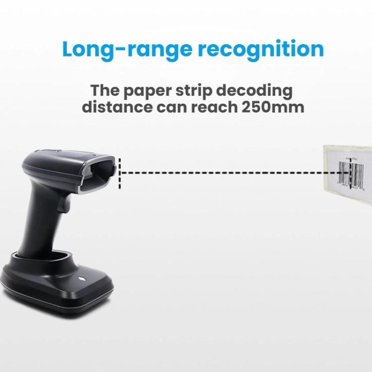 Scanner wireless codici QR e a barre con base 2.4G Bluetooth