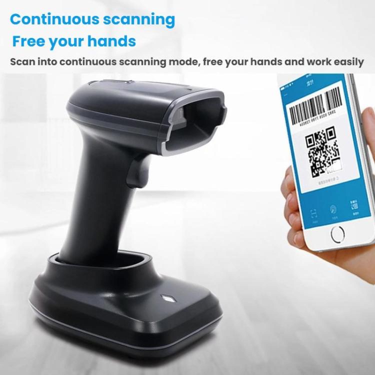 Scanner wireless codici QR e a barre con base 2.4G Bluetooth