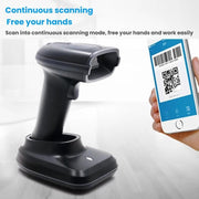 Scanner wireless a lungo raggio per codici QR e codici a barre con base, Single 2.4G, 2.4G + Bluetooth