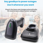 Scanner wireless codici QR e a barre con base 2.4G Bluetooth