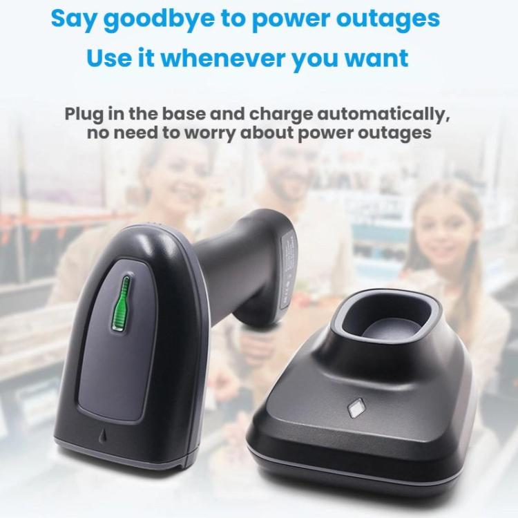 Long-range Wireless QR Code Barcode Scanner With Base, Single 2.4G, 2.4G + Bluetooth