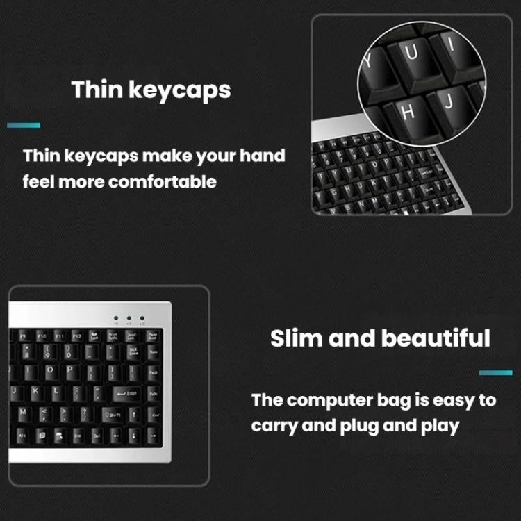 Little Kangaroo DS-9821 DS-911 Laptop Industrial Wired Keyboard And Mouse Set, USB, PS2
