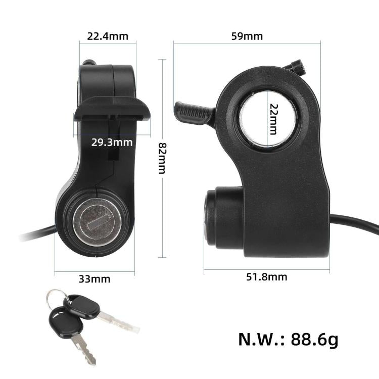 Per scooter KUGOO / Kukirin G2 Pro / G2 Max, incluso interruttore di accensione con blocco., Ignition Key Switch Lock