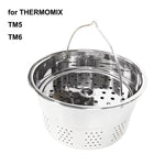 Cestello per cottura a vapore in acciaio inox per Thermomix TM6 TM5, ideale per una cottura sana.