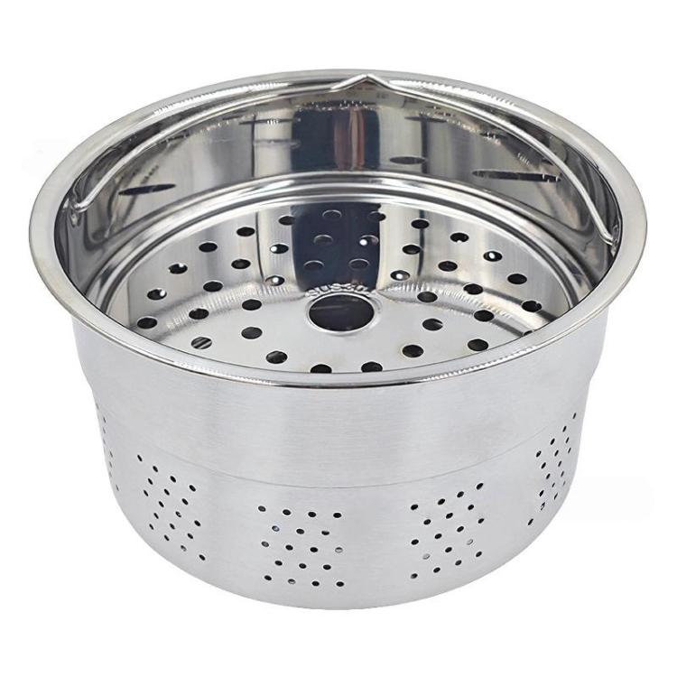 Cestello per cottura a vapore in acciaio inox per Thermomix TM6 TM5, ideale per una cottura sana.