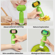 Microscopio digitale elettronico HD per bambini con schermo, lente d'ingrandimento portatile a forma di cartone animato., CM4
