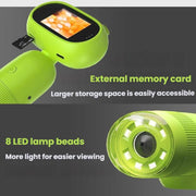 Microscopio digitale elettronico HD per bambini con schermo, lente d'ingrandimento portatile a forma di cartone animato., CM4