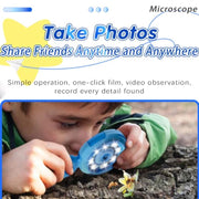 HM020-C Lente d'ingrandimento elettronica portatile per bambini, microscopio digitale HD da 2 MP, HM020-C