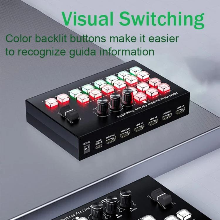Switcher HDMI 4 ingressi 2 uscite con porta Type-C