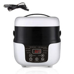 Cuociriso a pulsante da 2 litri, 12V-24V, per auto., English, English + Battery Cable, Russian, Russian + Battery Cable