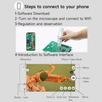 Microscopio digitale portatile WiFi 50-1000X HD