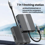 7 In 1 Docking Station Gigabit Ethernet Port High-Speed Transfer HUB, Blueendless HP706, Blueendless HD706