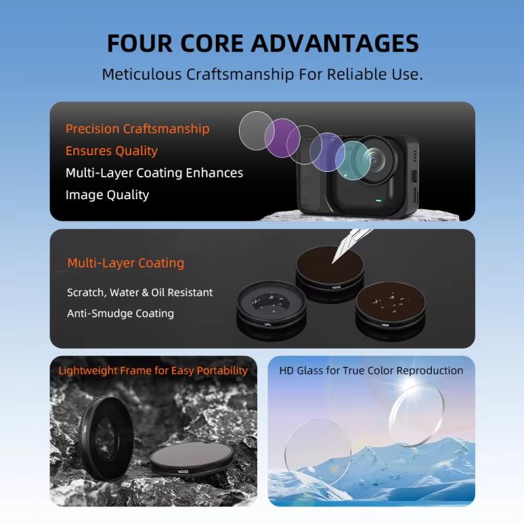Filtro obiettivo Insta360 Go Ultra UV CPL ND set