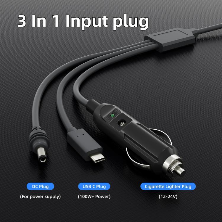 Caricabatterie da auto 3 in 1 da TYPE-C a DC per accendisigari, compatibile con Starlink 4a generazione Mini, 3m, 5m
