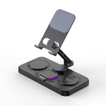 Stazione di ricarica wireless rapida 4 in 1 per telefono/tablet/Apple Watch/AirPods, supporto magnetico pieghevole con display dell'orologio ed effetto luminoso accattivante.