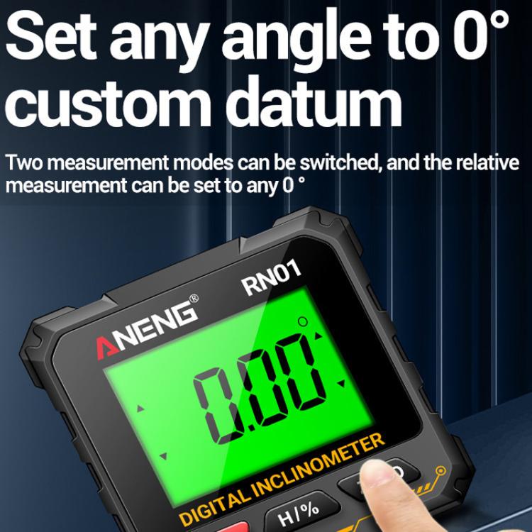 ANENG RN01 Inclinometro digitale di precisione con magnete su 4 lati e schermo a rotazione automatica, RN01