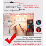 Multimetro digitale con funzione di rilevamento NCV per la misurazione di tensione/corrente CA/CC, triodo hFE e condensatore., ANENG SZ818, ANENG SZ818 Pro  Rechargeable