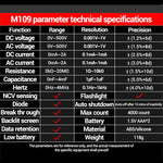 ANENG M109 Digital Multimeter With Voice Guide 4000 Counts, NCV Detection, Capacitance/Resistance/Voltage/Current Tester