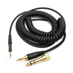 2.5mm To 3.5+6.35mm Plug Spring Headphone Cable for Sennheiser HD6 / HD8 / HD7 / HD598, ZS0229