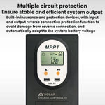 Regolatore solare MPPT 12V/24V 10A-60A con riconoscimento automat