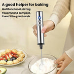 Frullatore elettrico portatile ricaricabile 3 in 1, mini montalatte per dolci, Rechargeable