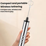 Frullatore elettrico portatile ricaricabile 3 in 1, mini montalatte per dolci, Rechargeable
