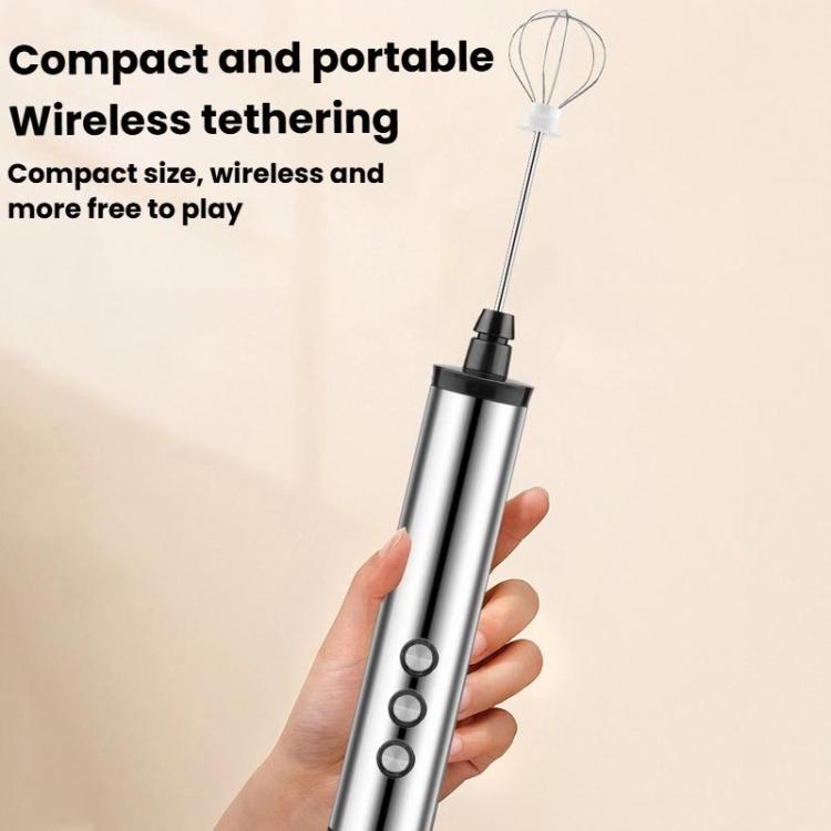 Frullatore elettrico portatile ricaricabile 3 in 1, mini montalatte per dolci, Rechargeable