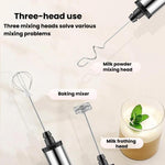 Frullatore elettrico portatile ricaricabile 3 in 1, mini montalatte per dolci, Rechargeable