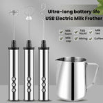 Frullatore elettrico portatile ricaricabile 3 in 1, mini montalatte per dolci, Rechargeable