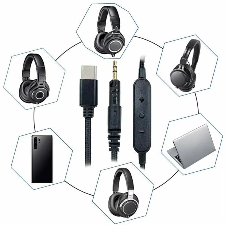 Cavo audio 1,5m Type-C a 2,5mm per cuffie BOSE QC35 QC25