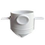 Tazza da caffè con filtro portatile senza carta, filtro a cono per caffè a goccia., White, Black, Black With Base, White With Base