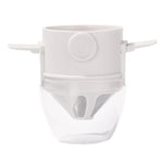 Tazza da caffè con filtro portatile senza carta, filtro a cono per caffè a goccia., White, Black, Black With Base, White With Base
