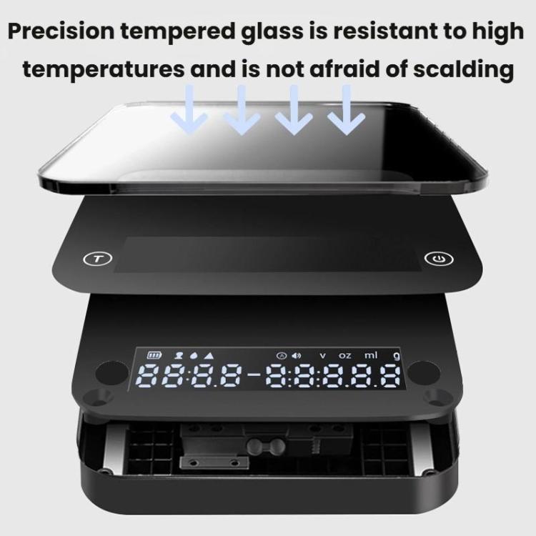 CAFE RHYME 311 Bilancia elettronica intelligente per caffè filtro, mini bilancia da cucina multifunzionale con timer