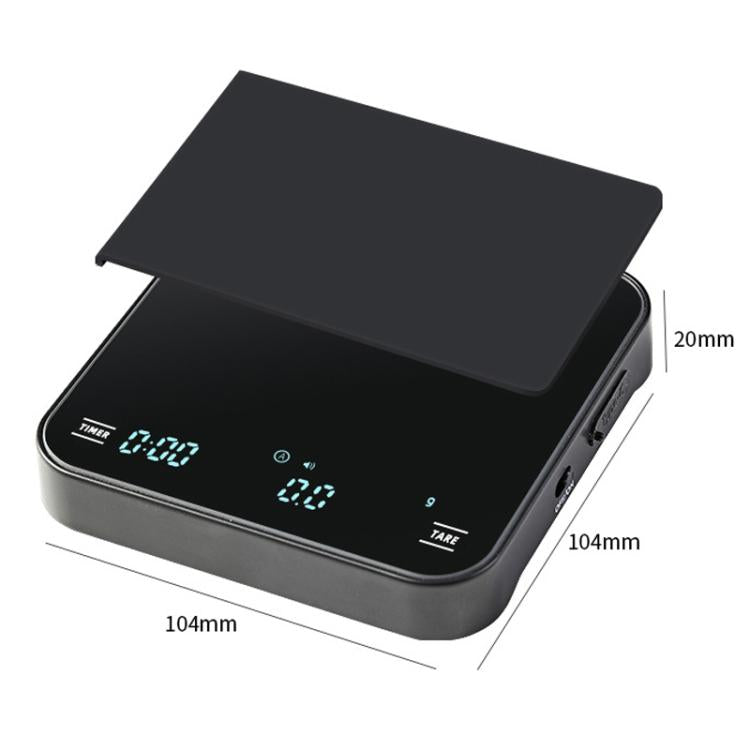 CAFE RHYME 311 Bilancia elettronica intelligente per caffè filtro, mini bilancia da cucina multifunzionale con timer