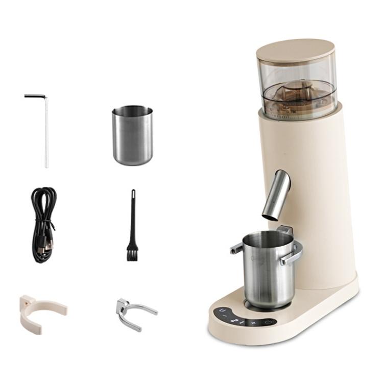 Macinacaffè elettrico compatto con macinatura regolabile.