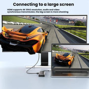 6-In-1 Type-C/USB-C To PD+HDMI (4K 30hz) +USB3.0 X 3+SATA/NVME SSD Docking Station, 6-In-1 SATA/NVME